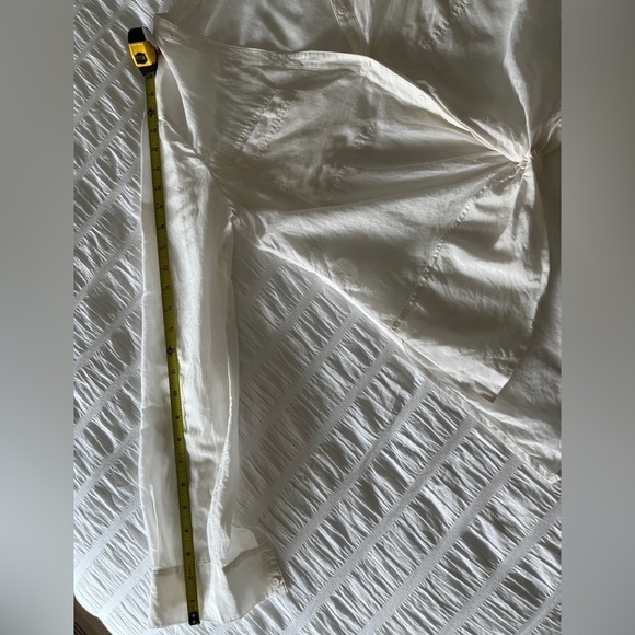 BCBGMAXAZRIA Semra Sheer Button Front Blouse V Neck Twist Detail Feminine Chic - Picture 15 of 16